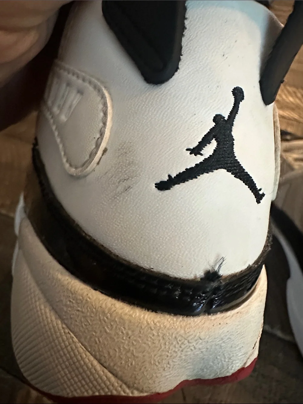 Jordan Kids Black White Red Retro Basketball Sneakers